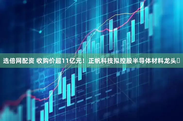 选倍网配资 收购价超11亿元！正帆科技拟控股半导体材料龙头​